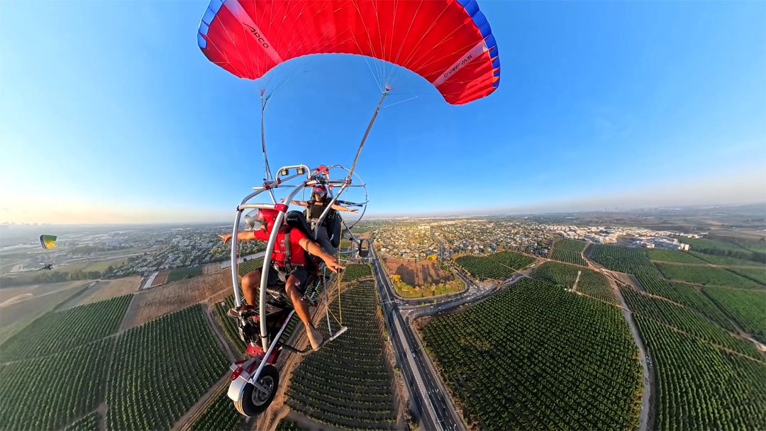 צילום 360 מעלות בטיסה בטרקטורון מעופף
